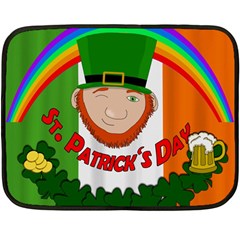 St  Patricks Day  Fleece Blanket (mini) by Valentinaart