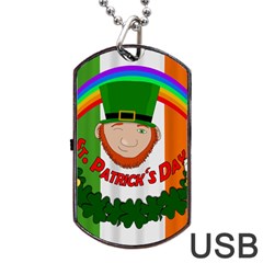 St  Patricks Day  Dog Tag Usb Flash (one Side) by Valentinaart