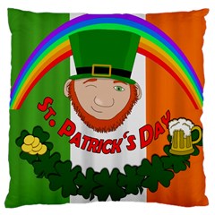 St  Patricks Day  Large Cushion Case (one Side) by Valentinaart