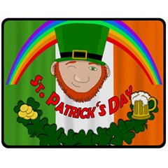 St  Patricks Day  Double Sided Fleece Blanket (medium)  by Valentinaart