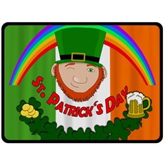 St  Patricks Day  Double Sided Fleece Blanket (large)  by Valentinaart