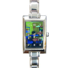 Natural habitat Rectangle Italian Charm Watch