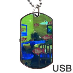 Natural Habitat Dog Tag Usb Flash (two Sides) by Valentinaart