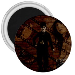 Charlie Chaplin  3  Magnets by Valentinaart