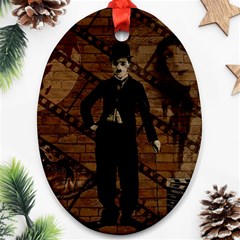 Charlie Chaplin  Ornament (oval) by Valentinaart