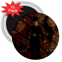 Charlie Chaplin  3  Magnets (10 Pack)  by Valentinaart