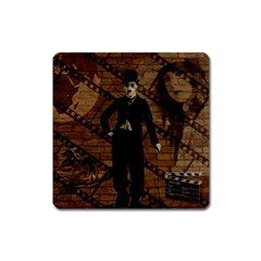 Charlie Chaplin  Square Magnet