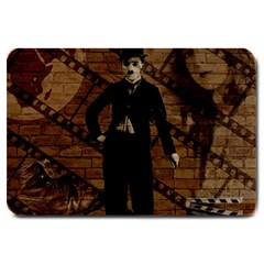 Charlie Chaplin  Large Doormat  by Valentinaart