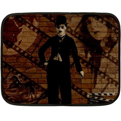 Charlie Chaplin  Fleece Blanket (mini) by Valentinaart