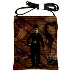 Charlie Chaplin  Shoulder Sling Bags by Valentinaart