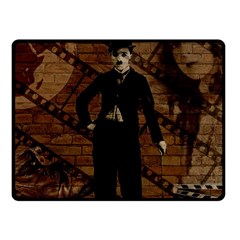 Charlie Chaplin  Fleece Blanket (small) by Valentinaart