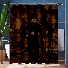 Charlie Chaplin  Shower Curtain 60  X 72  (medium)  by Valentinaart