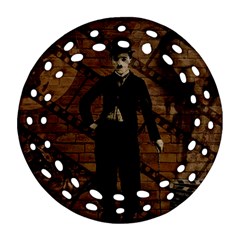 Charlie Chaplin  Round Filigree Ornament (two Sides) by Valentinaart