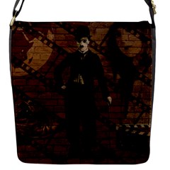 Charlie Chaplin  Flap Messenger Bag (s) by Valentinaart