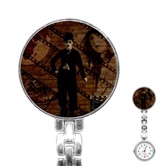 Charlie Chaplin  Stainless Steel Nurses Watch by Valentinaart