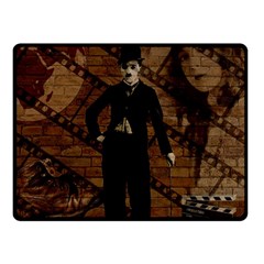 Charlie Chaplin  Double Sided Fleece Blanket (small)  by Valentinaart