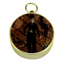 Charlie Chaplin  Gold Compasses by Valentinaart