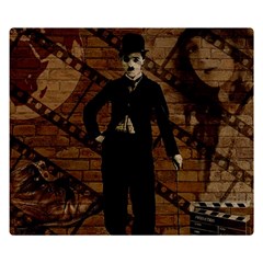 Charlie Chaplin  Double Sided Flano Blanket (small)  by Valentinaart