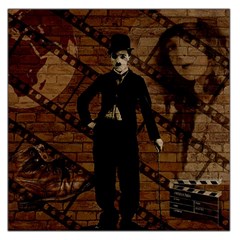 Charlie Chaplin  Large Satin Scarf (square) by Valentinaart