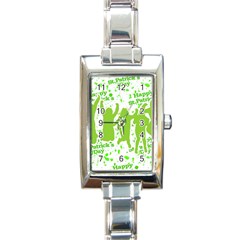 Saint Patrick Motif Rectangle Italian Charm Watch by dflcprints