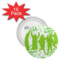 Saint Patrick Motif 1 75  Buttons (10 Pack) by dflcprints