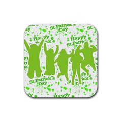 Saint Patrick Motif Rubber Coaster (square)  by dflcprints