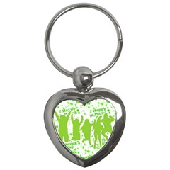 Saint Patrick Motif Key Chains (heart)  by dflcprints