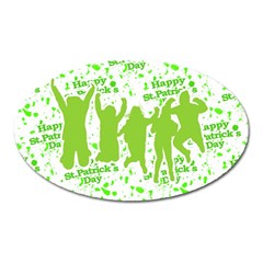 Saint Patrick Motif Oval Magnet by dflcprints