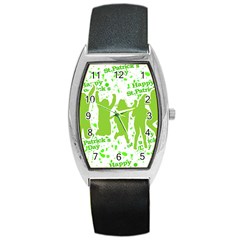 Saint Patrick Motif Barrel Style Metal Watch by dflcprints