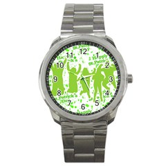 Saint Patrick Motif Sport Metal Watch by dflcprints