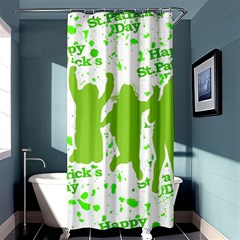 Saint Patrick Motif Shower Curtain 36  X 72  (stall)  by dflcprints