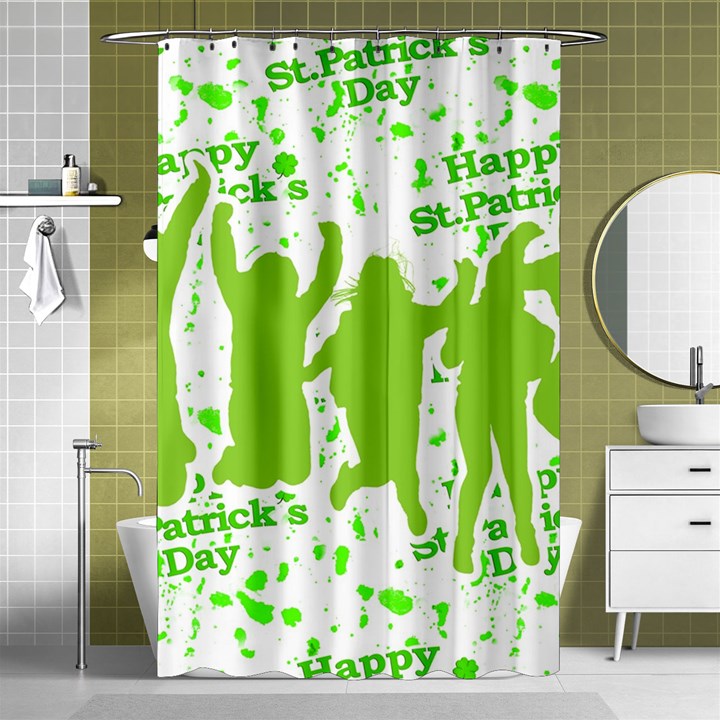 Saint Patrick Motif Shower Curtain 48  x 72  (Small) 