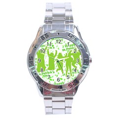 Saint Patrick Motif Stainless Steel Analogue Watch by dflcprints