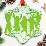 Saint Patrick Motif Ornament (Snowflake) Front