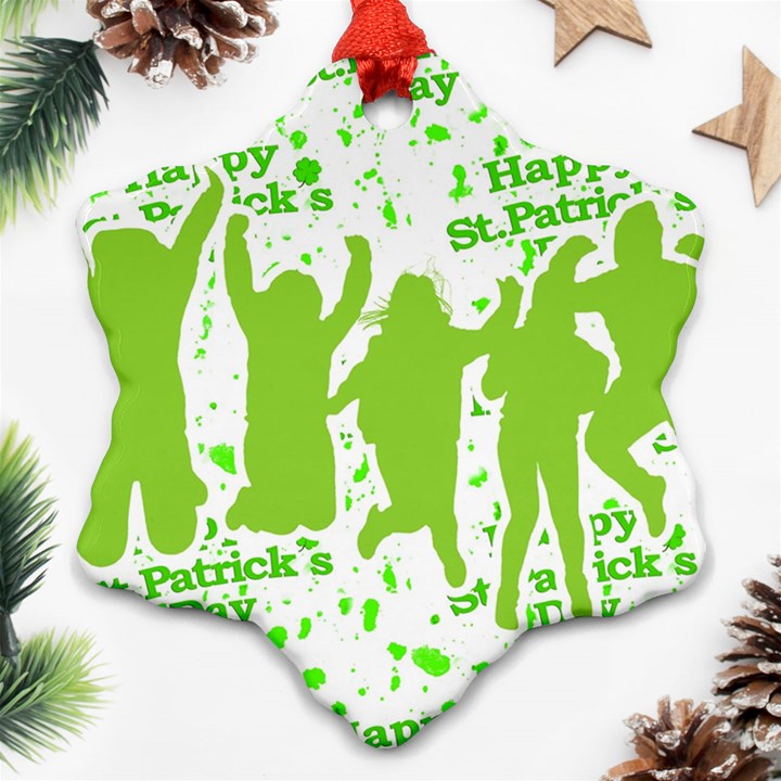 Saint Patrick Motif Ornament (Snowflake)