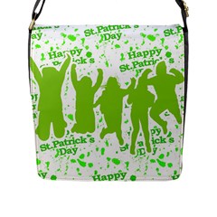 Saint Patrick Motif Flap Messenger Bag (l) 