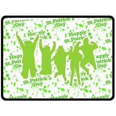 Saint Patrick Motif Double Sided Fleece Blanket (large)  by dflcprints