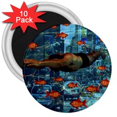 Urban Swimmers   3  Magnets (10 Pack) 