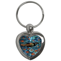 Urban Swimmers   Key Chains (heart)  by Valentinaart