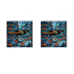 Urban Swimmers   Cufflinks (square) by Valentinaart