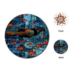 Urban Swimmers   Playing Cards (round)  by Valentinaart