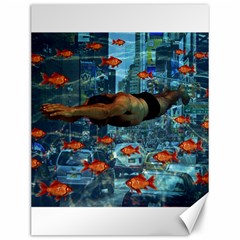 Urban Swimmers   Canvas 12  X 16   by Valentinaart