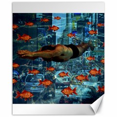 Urban Swimmers   Canvas 16  X 20  