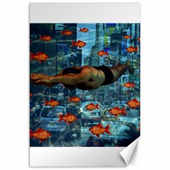 Urban Swimmers   Canvas 20  X 30   by Valentinaart