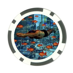 Urban Swimmers   Poker Chip Card Guard by Valentinaart