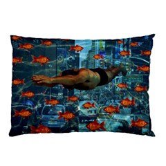 Urban Swimmers   Pillow Case by Valentinaart