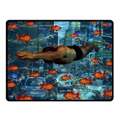 Urban Swimmers   Fleece Blanket (small) by Valentinaart