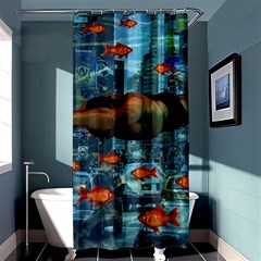 Urban Swimmers   Shower Curtain 36  X 72  (stall)  by Valentinaart