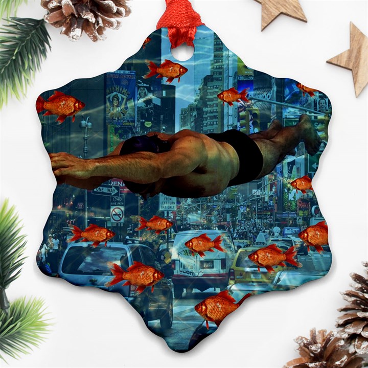 Urban swimmers   Ornament (Snowflake)