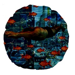 Urban Swimmers   Large 18  Premium Round Cushions